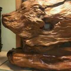 屋久杉 衝立　オブジェ　世界遺産