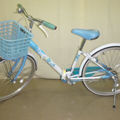 【342】(北見市民限定)子供用自転車（24インチ）／白・水色（...