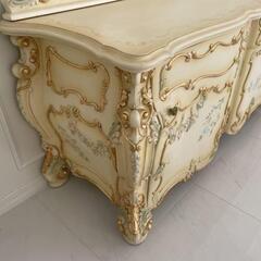 豪華絢爛！特大 約200万円 ロココ様式最高級ミラー付きサイドボード