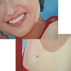 昭和レトロ 山口百恵 フジカラー ポスター 水着・サーフボード 額入り 73.5×52　ノベルティ コレクション レア 貴重 ☆ PayPay(ペイペイ)決済可能 ☆ 札幌市 豊平区 平岸