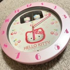 【新品・未使用】キティちゃん　メロディ掛け時計