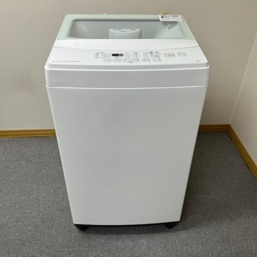 【翌日発送可能】 ［中古美品］北海道　帯広　ニトリ　NITORI　全自動洗濯機　6.0kg　フラットデザイン\u0026ガラストップ　NTR60　2019年製　WHITE 洗濯機