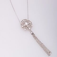 K18WG ダイヤモンド ネックレス (フリンジ) 品番n21-211 K18WG ダイヤモンド ネックレス (フリンジ) 品番n21-211