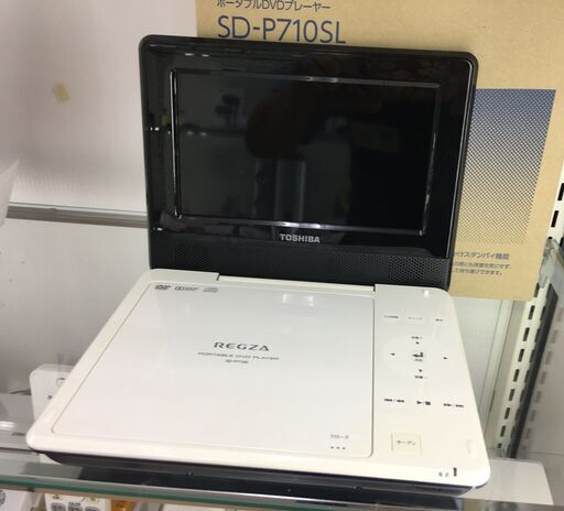 TOSHIBA REGZA ７型 ポータブルDVDプレーヤー SD-P710SL 2016年製 中古