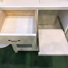 【愛品館八千代店】MOMO NATURAL モモナチュラル　キッチンボード　LAND CUPBOARD770WH