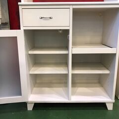 【愛品館八千代店】MOMO NATURAL モモナチュラル　キッチンボード　LAND CUPBOARD770WH