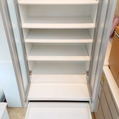 高橋木工所 食器棚 幅60cm スリム ホワイト 鏡面仕上げ ■近隣配送無料 買取帝国 朝霞店