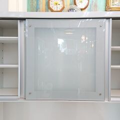 高橋木工所 キッチンボード 幅120cm 食器棚 レンジボード ホワイト 鏡面仕上げ ■近隣配送無料 買取帝国 朝霞店 高橋木工所 キッチンボード 幅120cm 食器棚 レンジボード ホワイト