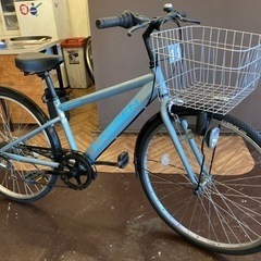 【タイヤ・チューブ新品！】6段変速　26インチ自転車　水色 タイヤ・チューブ新品！】6段変速 26インチ自転車 水色