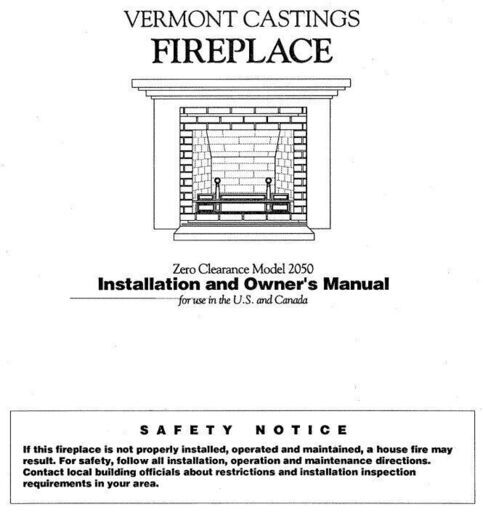 暖炉　VERMONT CASTINGS FIREPLACE Model 2050　長年不動在庫品　引き取り限定