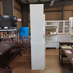 商談中　ニトリ　アルミナ２　１００ＫＢ　２枚スライド扉キッチンボード　白　【愛品倶楽部柏店】