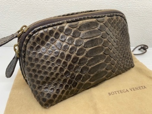 【SALE】ボッテガヴェネタ　BOTTEGA VENETA  パイソン　化粧ポーチ　リサイクルショップ宮崎屋住吉店 24.6.14ｋ
