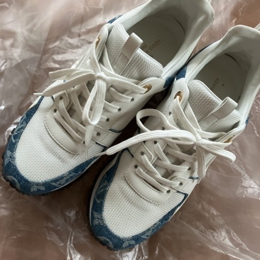 ヴィトン ランアウェイライン デニム×レザー スニーカー モノグラム