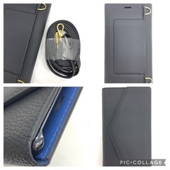 ボナベンチュラ　iphoneX・XSケース　黒　ミラーケース肩掛けストラップ ボナベンチュラ iphoneX・XSケース 黒 ミラーケース肩掛けストラップ