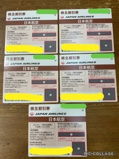 JAL 株主優待券 日本航空（3枚）