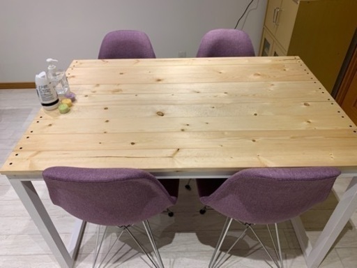 テーブル 木製 オフィス ダイニング 作業台 机 折りたたみ不可  