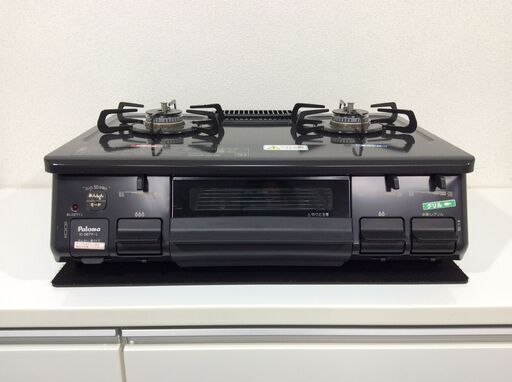 （8/15受渡済）YJT4940【Paloma/パロマ ガスコンロ 都市ガス】極美品 2021年製 IC-S87K-1L 家電 キッチン レンジ ガステーブル 左側強火 ホーロー