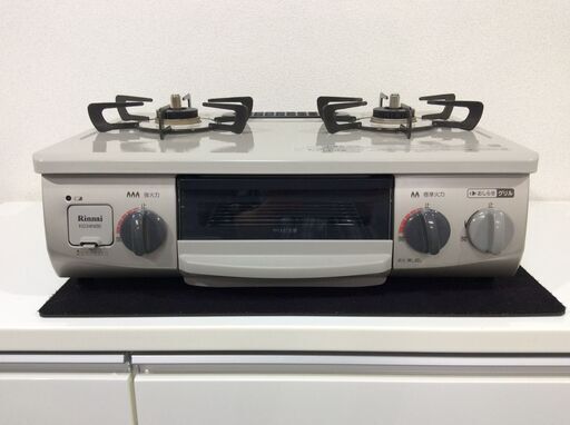 (8/19受渡済)YJT4994【RINNAI/リンナイ ガスコンロ LPガス】極美品 2020年製 KG34NBEL 家電 キッチン レンジ ガステーブル 左側強火 ホーロー