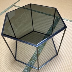 六角形 ガラス テーブル