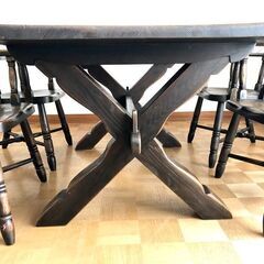 札幌発　飛騨産業 PROVINCIAL ﾀﾞｲﾆﾝｸﾞﾃｰﾌﾞﾙ　Xﾌﾚｰﾑ　スモーカーズボウチェア プロヴィンシャル シリーズ