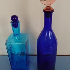 レトロガラス空瓶2本