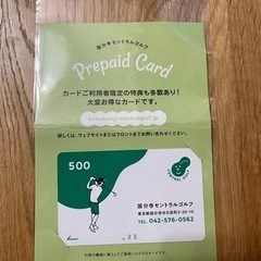 国分寺セントラルゴルフ　利用カード500円分