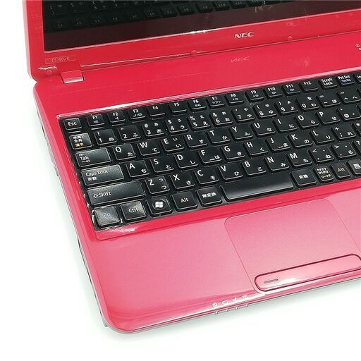 保証付 新品SSD Wi-Fi有 15.6型 ノートパソコン NEC PC-LS150ES6R レッド 美品 Core i5 4GB BD 無線 Windows10 Office 即使用可