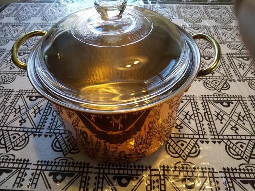 純銅製鍋　W- ALLOY仕上げ　カレーポット　シチューポット　杉山金属（株）新品・未使用