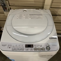 8/20 終 2020年製 洗濯機 7.0㎏ SHARP ES-KS70V-W 家電 菊