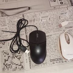 【ネット決済・配送可】スタンダードパソコン用マウス2個セット