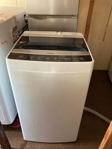 ☆中古￥9,600！【会員価格￥8,000】Haier　5.5kg洗濯機　家電　2019年製　JW-C55A型　幅53cmｘ奥行50cmｘ高さ89cm　【BH021】