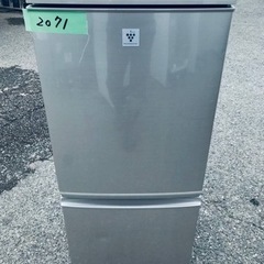 2071番 SHARP✨ノンフロン冷凍冷蔵庫✨SJ-PD14Y-N‼️