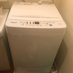ハイセンス 全自動 洗濯機 4.5kg ホワイト HW-K45E...