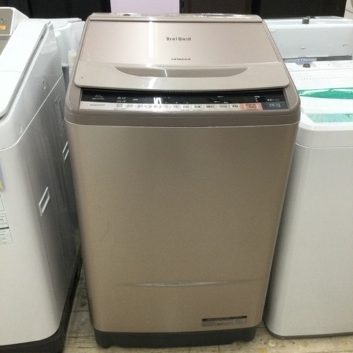 【✨ビートウォシュ❗️大容量❗️ナイアガラすすぎ❗️自動おそうじ❗️✨】定価¥82,290 HITACHI/日立 10㎏洗濯機 BW-V100A 2017年製