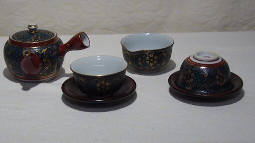 茶器　九谷圓山