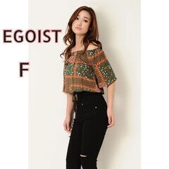 美品◇EGOIST　エゴイスト　ヴィンテージフラワーオフショルT...