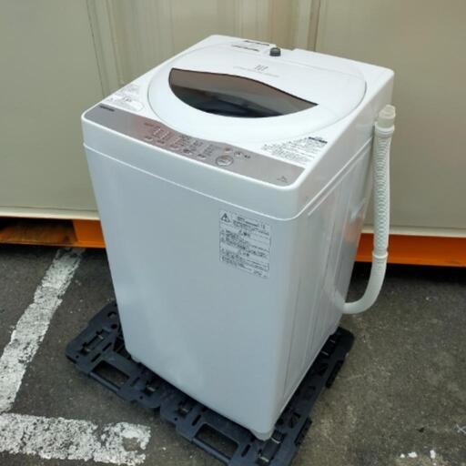 ■取引決定済■2019年製■東芝  全自動洗濯機 5kg 風乾燥機能付(1.3kg) グランホワイト AW-5G6