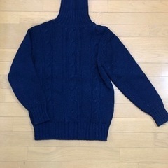 紺　ハイネックセーター