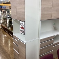 KH-18【新入荷　リサイクル品】エスエークラフト　オープンキッチンボード　白×ベージュ KH-18【新入荷 リサイクル品】エスエークラフト オープンキッチン
