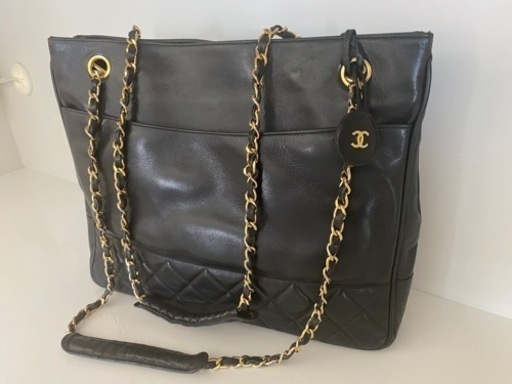 入荷シャネル　CHANEL チェーンショルダーバッグ　0番台 ヴィンテージ　ラムスキン　マトラッセ　ブラック　中古　リサイクルショップ宮崎屋住吉店 23.6.14k