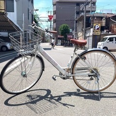 【ネット決済】ホワイト自転車