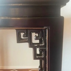 【受渡期日10/29午前中】アンティーク調シノワズリ　漆黒色　ダイニングテーブル　作業台