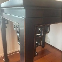 【受渡期日10/29午前中】アンティーク調シノワズリ　漆黒色　ダイニングテーブル　作業台