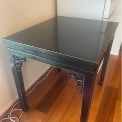 【受渡期日10/29午前中】アンティーク調シノワズリ　漆黒色　ダイニングテーブル　作業台