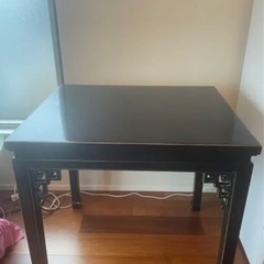 【受渡期日10/29午前中】アンティーク調シノワズリ　漆黒色　ダイニングテーブル　作業台