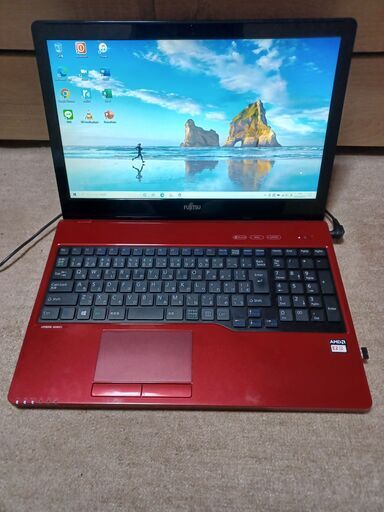 Win10 2018年製FUJITSU LIFEBOOK AH40/C1 FMVA40C1RJ AMD E2-9000 新品SSD/240GB メモリ/4GB/最新office2021 無線Bluetooth