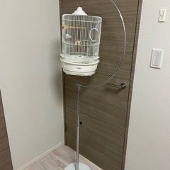 ほぼ未使用美品　HOEI 鳥かご・半月スタンドセット