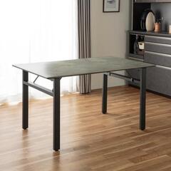 セラミックダイニングテーブル135cm(グレー)保護マット付