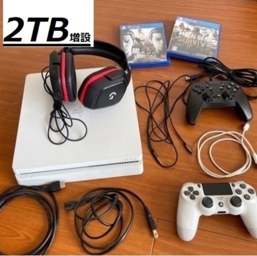 【ソフト2本付】PS4 CUH-2000A ヘッドセット付　増設し2TB