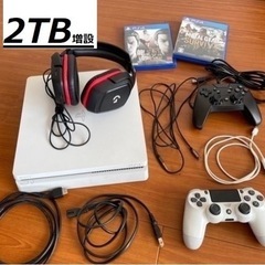 【ソフト2本付】PS4 CUH-2000A ヘッドセット付　増設し2TB